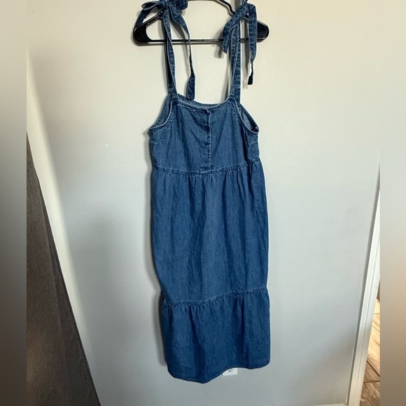 ASOS Petite Blue Denim Casual Dress - Picture 1 of 3